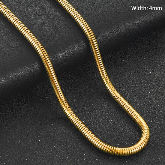 Schlangenkette Edelstahl, Rolo, 56 cm, Unisex - Bild 1
