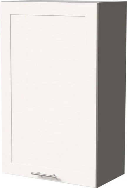Feldmann-Wohnen Hängeschrank Oslo W4/60/60 Grau Weiß Matt mit Soft-Close-Türen und Regalböden, B/T/H: 60 x 32,5 x 96 cm - Bild 1
