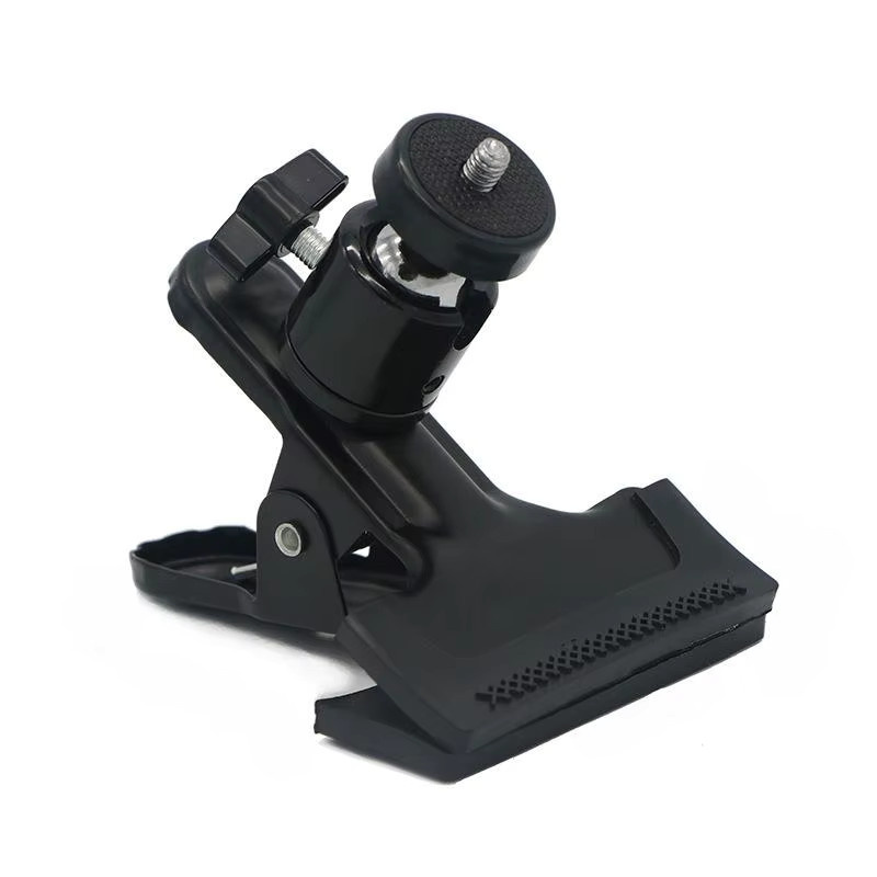 KOQZM Metall-Clip-Halterung mit Kugelkopf und 1/4-Zoll-Schraube für Handykameras in Schwarz, 360 Grad drehbar, ideal für Live-Streaming - Bild 3