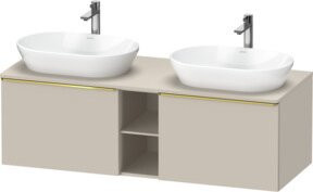 Duravit Waschtischunterschrank D-Neo in Beige, Wandhängend, B: 140 cm, T: 55 cm, H: 45,9 cm - Bild 1