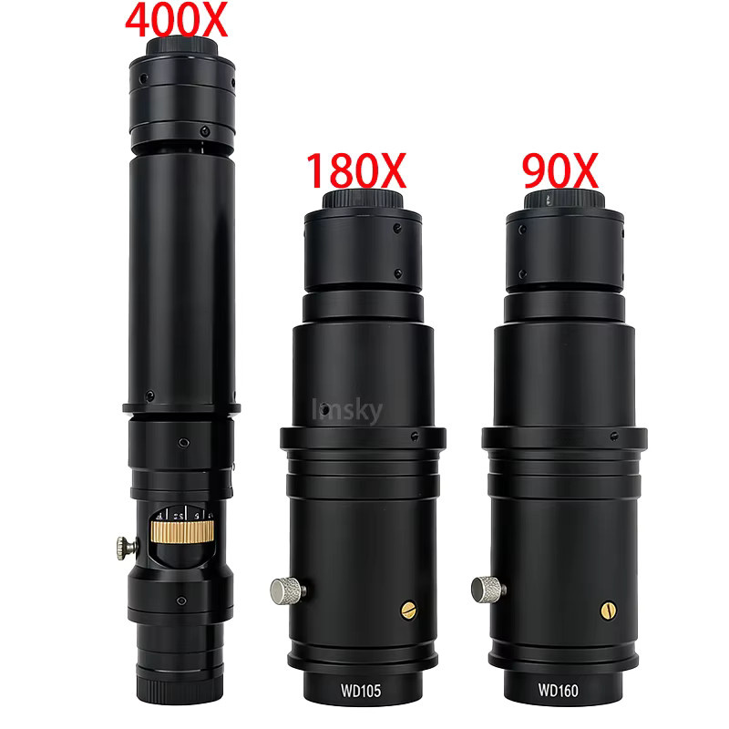 Einstellbares Zoom-Objektiv für Mikroskope mit C-Mount und M42 Anschluss für HDMI und USB in Schwarz - Bild 4