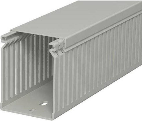 OBO Bettermann Verdrahtungskanal LK4 in Stein-Grau, L x B x H: 2000 x 60 x 80 mm - Bild 1
