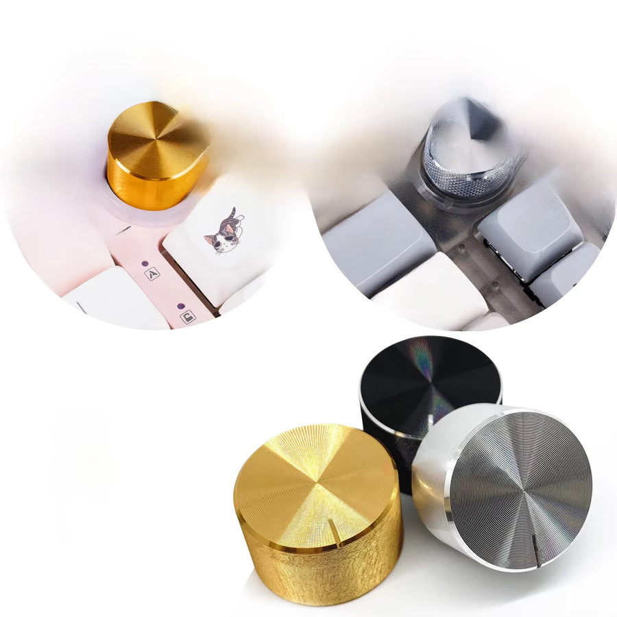 BMAD Metallknopf in Schwarz für TM680, LK67, RK M75 und Q2.Q5 mechanische Tastatur-Kits, Durchmesser: 20 mm, Achse: 6 mm - Bild 1