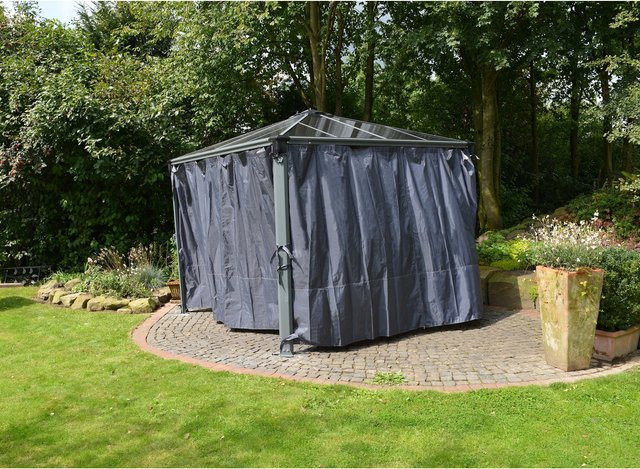 Palram - Canopia Vorhangset für 3 - 4m Pavillons in Anthrazit - Bild 1