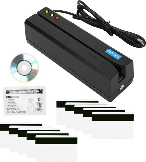 Neoglint MSR605X Magnetstreifenkartenleser und Magnetstreifenschreiber mit LED-Anzeige in Schwarz - Bild 1