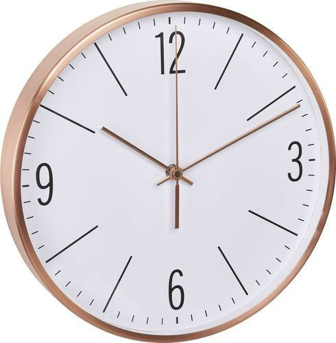 TFA Dostmann Funk Wanduhr Kupfer mit lautlosem Schleichendem Uhrwerk, Durchmesser: 30 cm - Bild 1