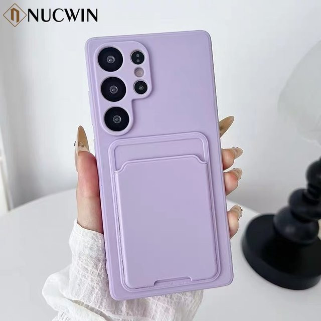 NUCWIN Kartenetui Brieftasche Hülle für Samsung Galaxy S26 Ultra S25 S24 S23 S22 Note10 Plus Stoßfest und Dünn in Schwarz - Bild 1