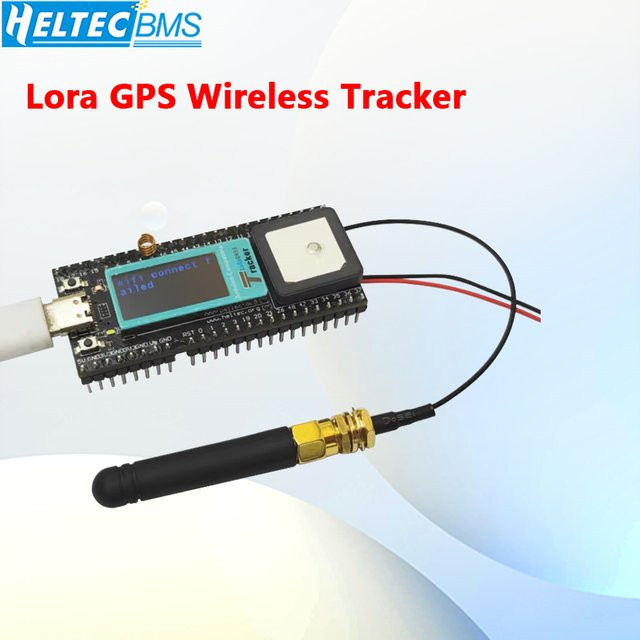 Heltec Automation Lora GPS Wireless Tracker IoT Zubehör für Arduino mit Wi-Fi, Bluetooth, GNSS, Typ-C und OLED Display in Schwarz - Bild 1