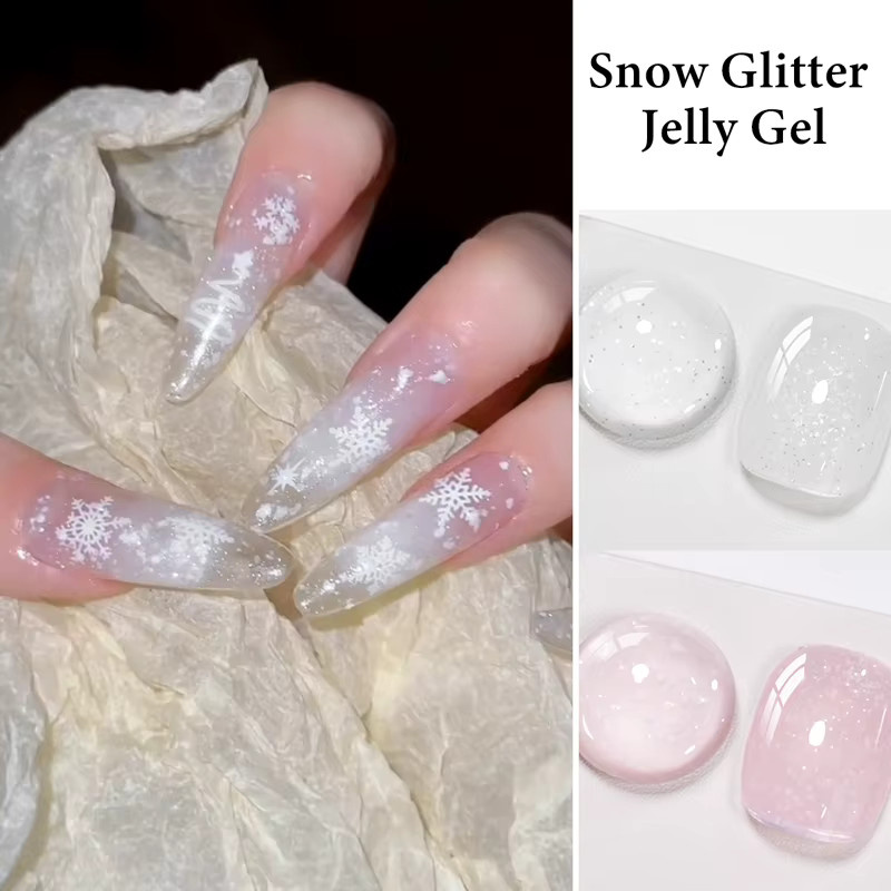 MTSSII Gel Nagellack Winter Schnee Glitzer, 10 ml, Schimmernd - Bild 2