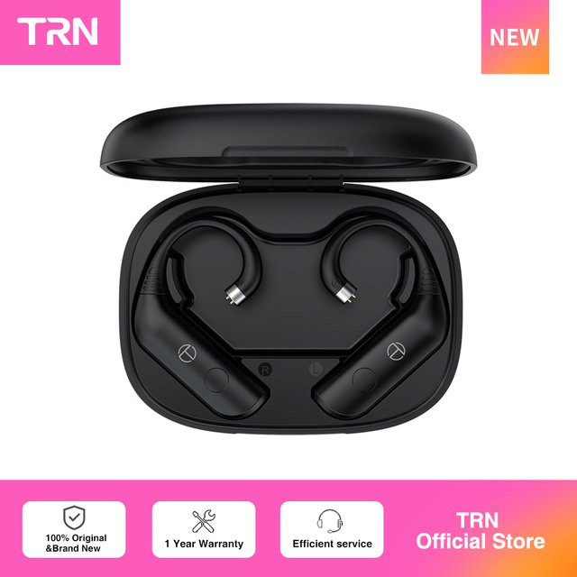TRN BT20 Pro Bluetooth 5.3 Upgrade Modul für kabellose HiFi-Ohrhörer mit Ersatzkabel und Ohrhaken in Schwarz für Moondrop - Bild 1