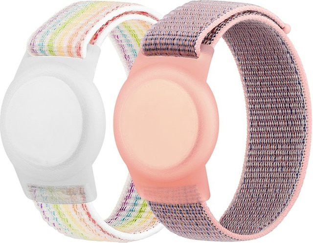 QUERPXAF Einstellbares Nylon Armband für Apple AirTags als Kinder GPS Tracker Zubehör in Schwarz - Bild 1