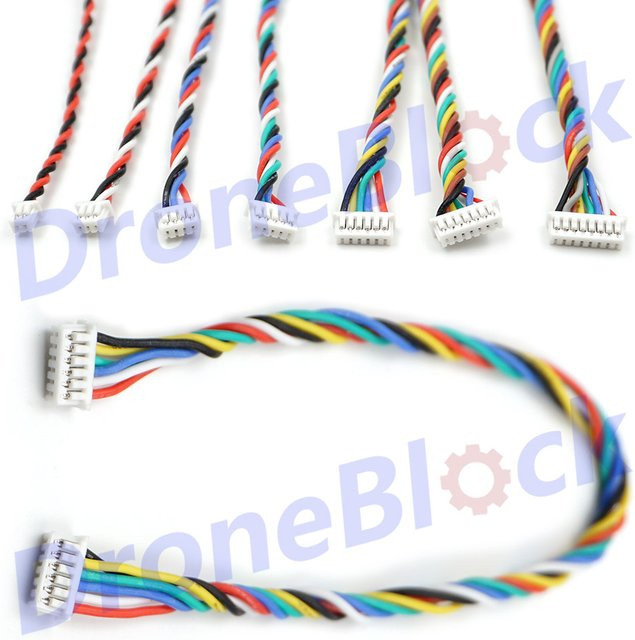 XTORI JST PicoBlade 1,25 mm Anschlusskabel 2P auf 8P Set, 5 Stück, multicolour, für Pixhawk 2.4.8 und APM 2.6 - Bild 1