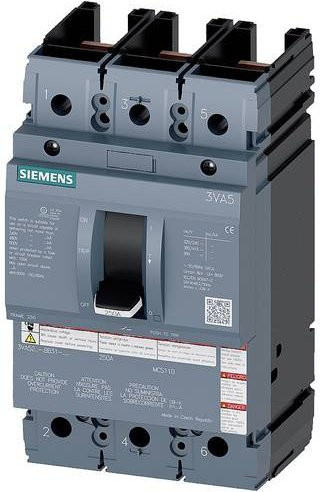 Siemens 3VA5225-0BB31-0AA0 Leistungsschalter in Grau mit einem maximalen Einstellbereich von 250A und einer maximalen Schaltspannung von 690 V/AC - Bild 1