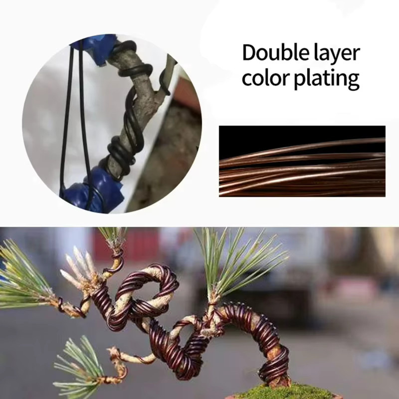 Bonsai-Trainingsdraht aus eloxiertem Aluminium in Schwarz, 5 m Pflanzenunterstützung für die Formgebung deiner Pflanzen, erhältlich in den Stärken 1 mm, 1,5 mm, 2 mm, 2,5 mm und 3 mm - Bild 3