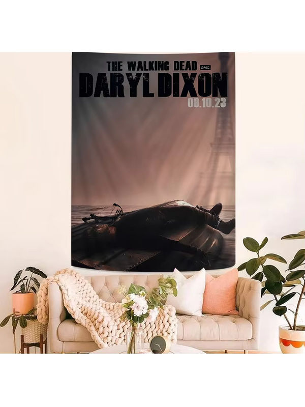 The Walking Dead Daryl Dixon Wandteppich Porträt Textil Wanddeko mehrfarbig - Bild 7