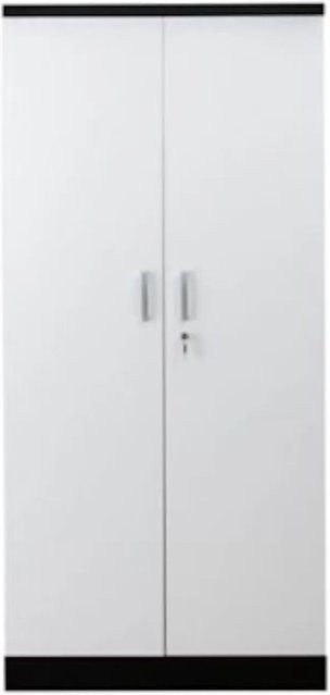 PROREGAL Aktenschrank Beetle mit 4 Fachböden und Schloss, Schwarz-Weiß, H x B x T: 195 x 92 x 42 cm - Bild 1
