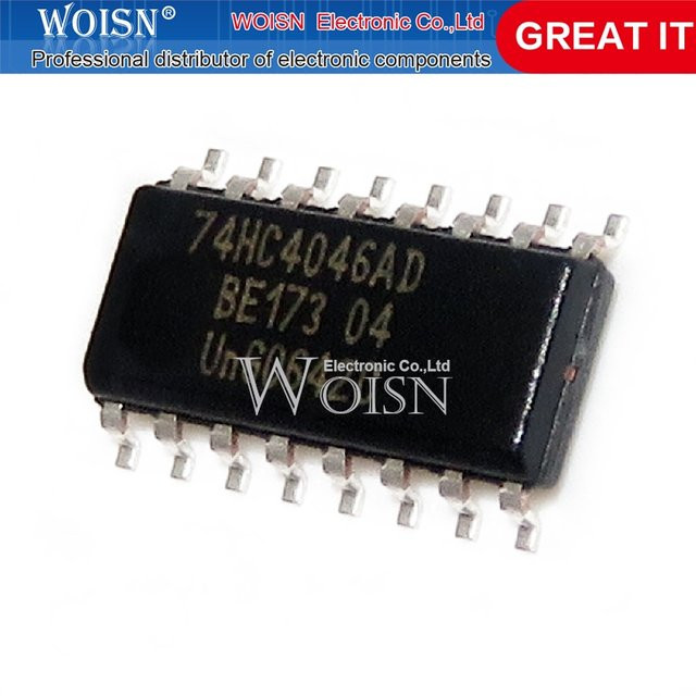 10 Stück Chipsatz 74HC4046AD SOP-16 in Schwarz - Bild 1
