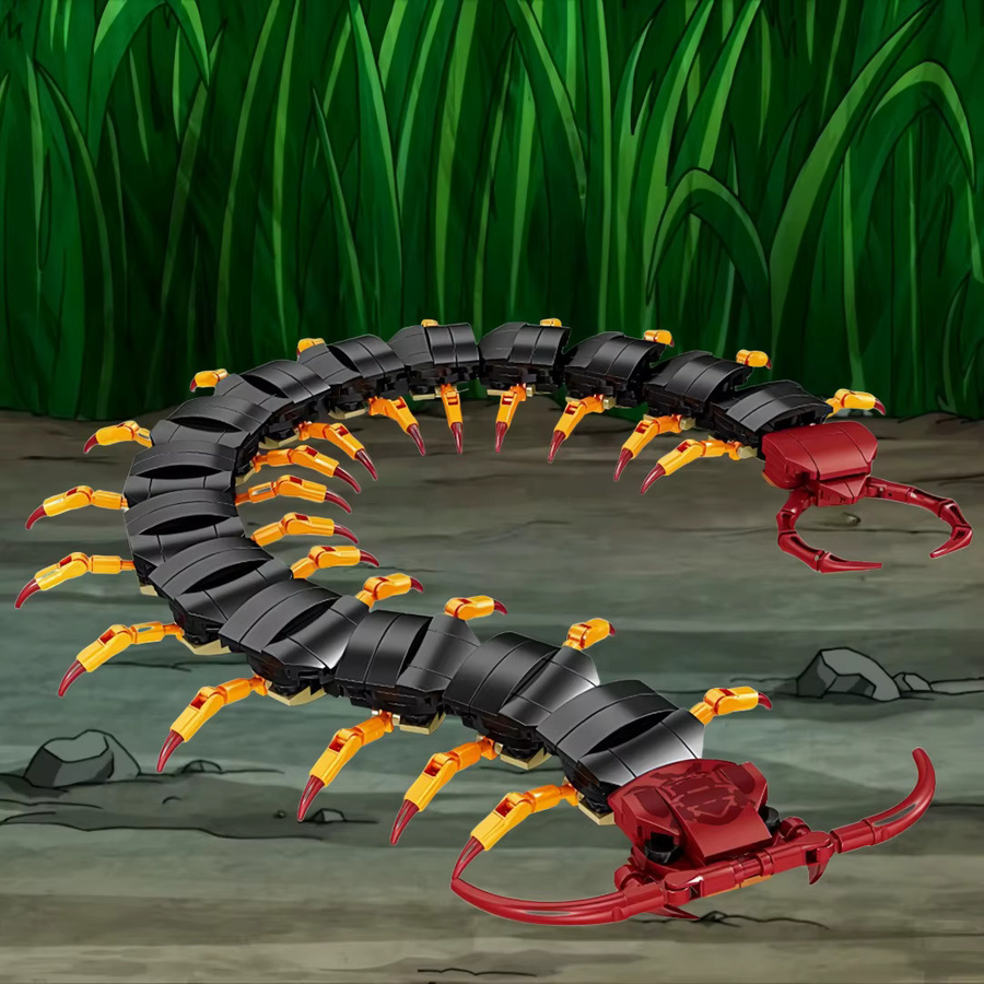 KNEW BUILT Mini Bricks Baubaustein Set Insekten Modell Trilobit Spinne Hundertfüßer Skorpion aus Kunststoff - Bild 1