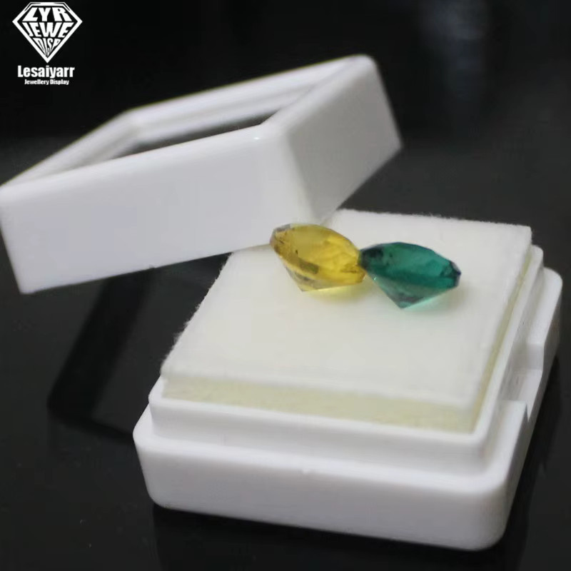 Lesaiyarr Set aus 70 transparenten Schmuck-Display-Boxen zur Aufbewahrung von Edelsteinen und Perlen in Schwarz und Transparent aus Kunststoff - Bild 3