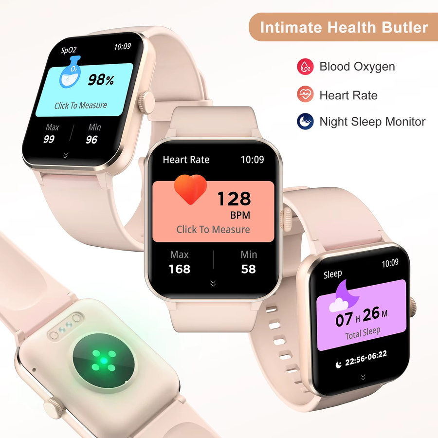 Blackview R50 Smartwatch mit 1,85 Zoll TFT-Display, Bluetooth-Anrufen und Gesundheitsüberwachung für Damen und Herren in Schwarz oder Pink - Bild 5