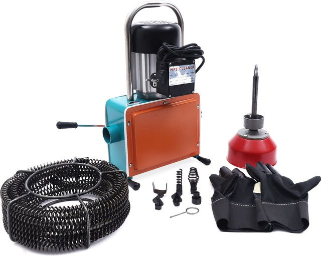 Abflussreinigungsmaschine 1000 W für Abwasserrohre mit Durchmesser 20–150 mm in Orange und Multicolour - Bild 1