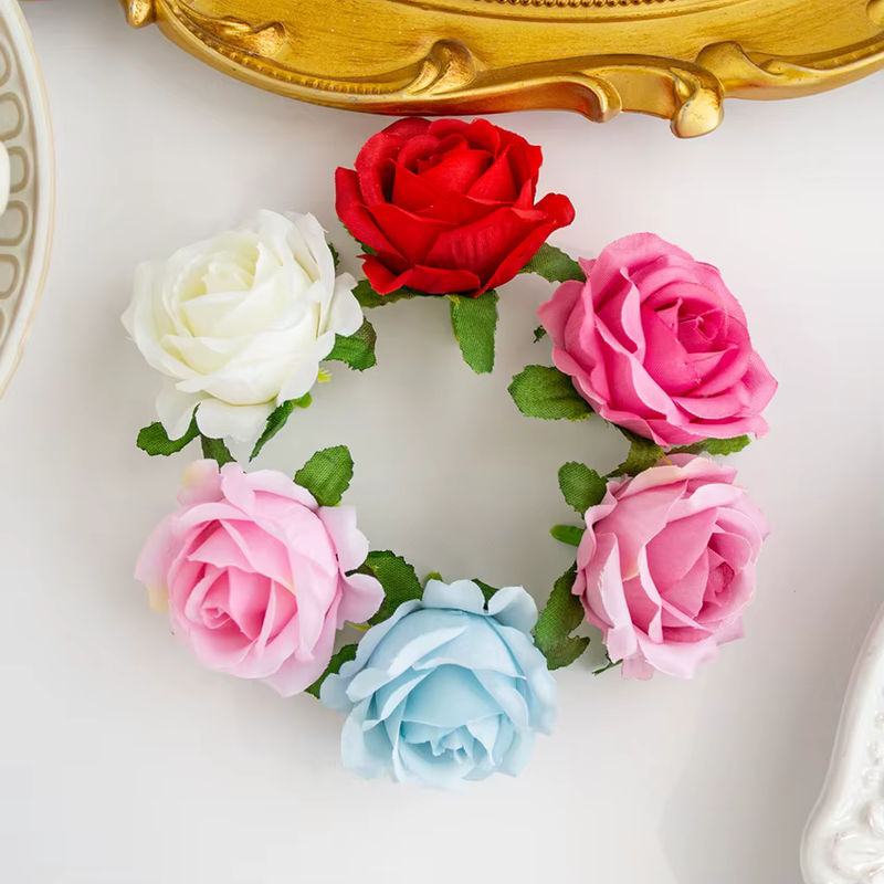 Künstliche Seidenrose als Einzelstiel in Rot oder Mehrfarbig für Hochzeiten, Garten und DIY-Dekoration - Bild 6