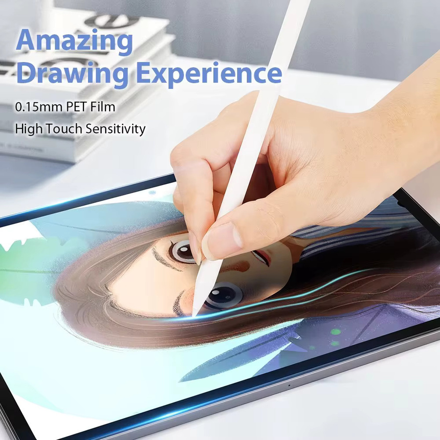 2 Stück Paper Feeling Displayschutzfolien für Samsung Galaxy Tab S10 FE, S10 FE Plus und S10+ in Transparent - Bild 2