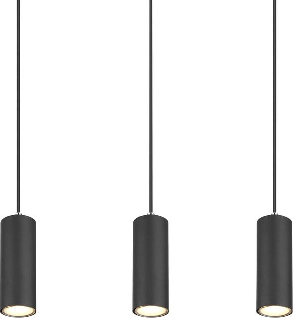Globo Pendelleuchte Robby 6-flammig Schwarz Matt Metall GU10 B/T/H: 60 x 6 x 120 cm - Bild 1