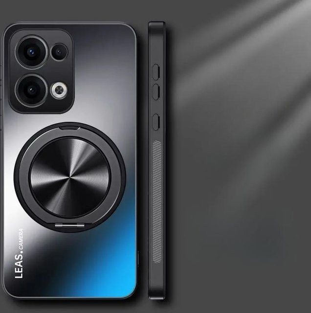 Magnetische Stoßfeste Bumper Hülle mit Ständer für Motorola Moto G04 G14 G24 G35 G45 G54 G55 G75 G85 Edge 50 Fusion Ultra Matt Schwarz - Bild 1