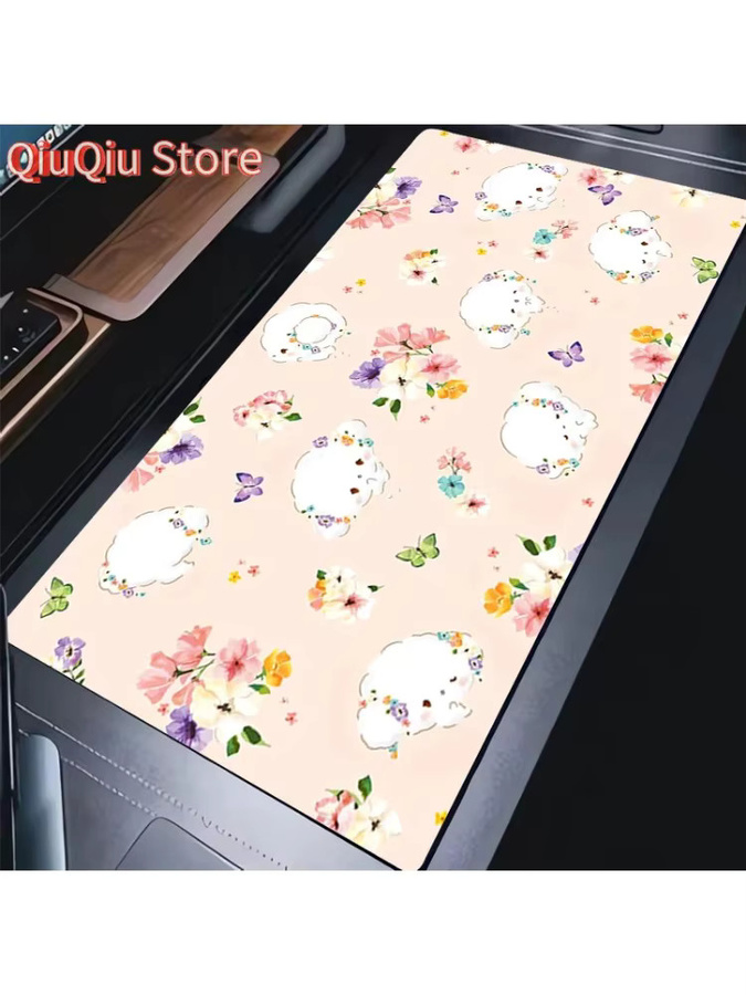 Potdemiel Mauspad mit niedlichem C-cogimyun Blumenmuster im Kawaii Anime Design, Mehrfarbig - Bild 2