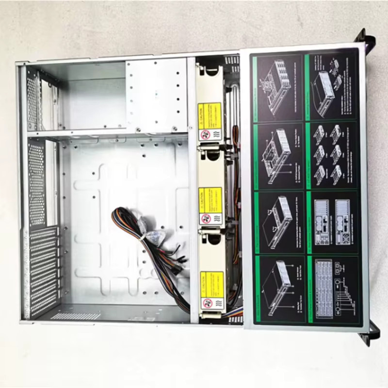 GZWENJIE Servergehäuse S46524 in Silber, 4U Rack-Gehäuse mit 24 Bays Hotswap für NAS, NVR und Chia Mining Storage - Bild 2