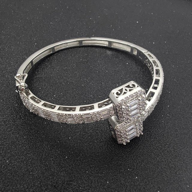 Allbestart Armband, Kupfer, Silber, Zirkonia, 18cm, Unisex - Bild 1