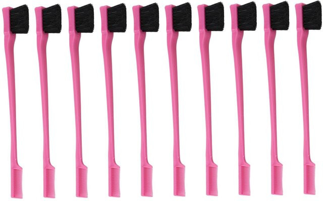 Koogeelife Augenbrauenbürste Kamm Doppelkopf, pink, 20 Stück - Bild 1