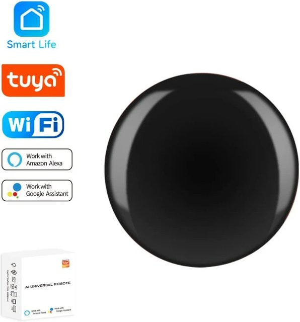 Tuya WiFi IR Universal Fernbedienung Smart Home Infrarot Controller in Schwarz für Alexa und Google Home - Bild 1