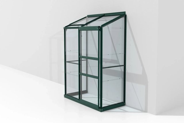Vitavia Anlehn-Gewächshaus Ida 900 in Smaragdgrün mit 0,9 m² und Sicherheitsglas - Bild 1