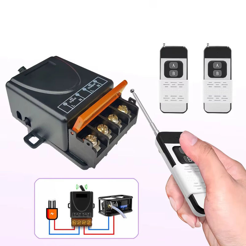 EUNNACO RF433MHz Drahtlose Fernbedienung mit Sender und Empfänger für Lampen und Elektrogeräte, Schwarz - Bild 7