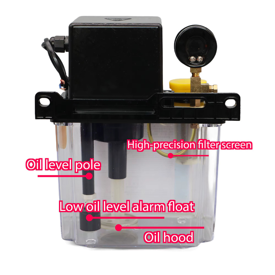ALLFASPD Automatische CNC Schmierpumpe System Kit für Werkzeugmaschinen, 1L oder 2L, AC220V oder AC110V, mit 4mm oder 6mm Anschluss - Bild 2