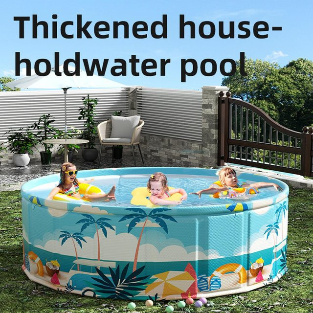 Aufblasbares Kinder-Schwimmbecken mit Tier-Design, blau, Durchmesser: 160 cm, Höhe: 45 cm - Bild 1