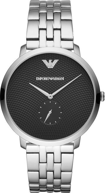 Emporio Armani Armbanduhr, Quarz, Edelstahl, Schwarz, Herren - Bild 1