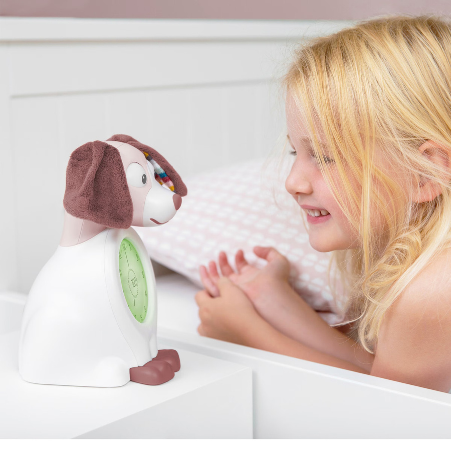 Zazu Schlaftrainer und Nachtlicht Hund Davy in Lila und Weiß - Bild 2