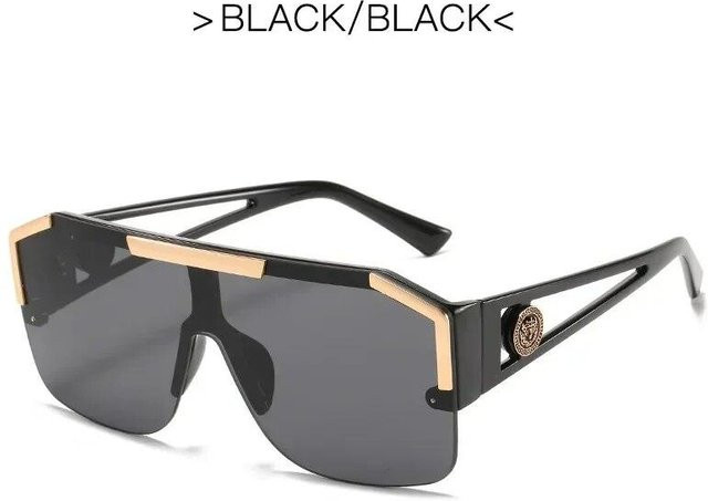 Aoseides Sonnenbrille, square, randlos, plastic, unisex, schwarz - Bild 1