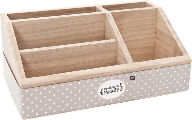 Rico Design Schreibtischbutler aus Holz in Natur, B/T/H: 24 x 13,5 x 10 cm - Bild 1