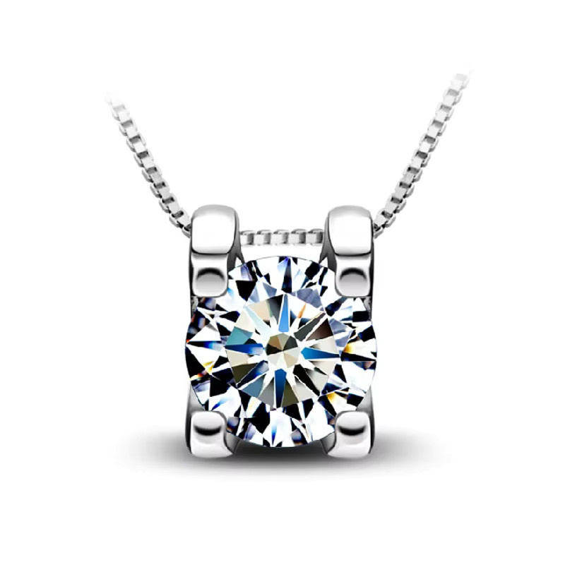 SAY Halskette 925 Silber, 18 Karat vergoldet, Zirkonia, Damen - Bild 2