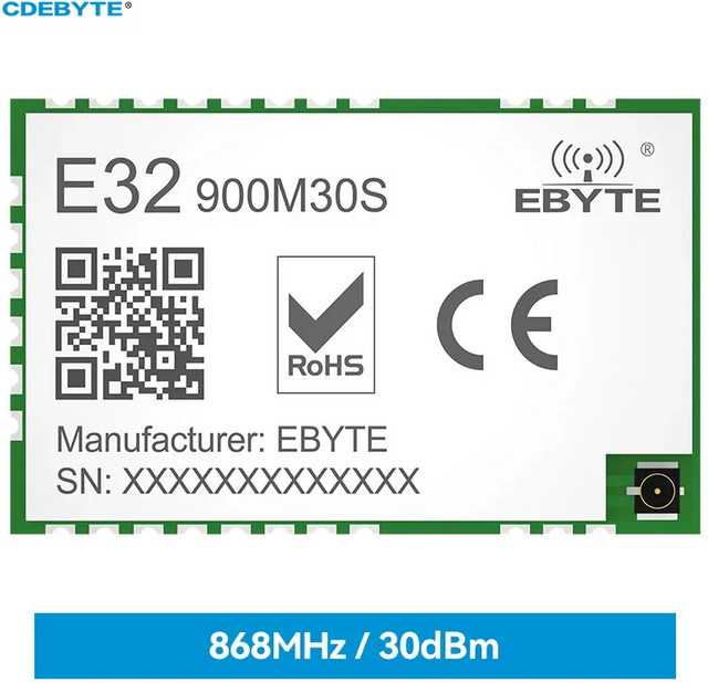 CDEBYTE Sx1276 LoRa Funkmodul E32-900M30S mit 868/915MHz und 10km Reichweite für SPI-Schnittstelle - Bild 1