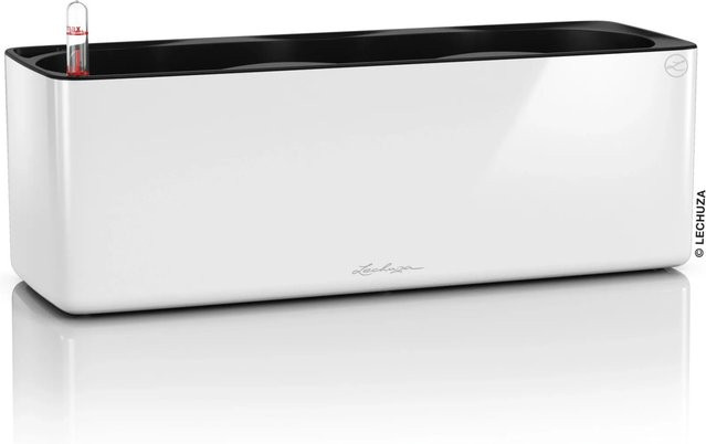 Lechuza Pflanzgefäß Cube Glossy Triple Weiß Highgloss B/T/H: 14 x 14 x 40 cm - Bild 1