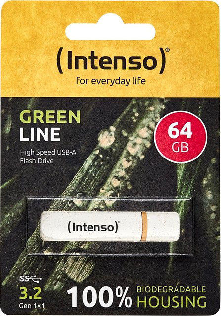 Intenso USB-Stick Green Line 64 GB USB-A in Beige/Braun - Bild 1
