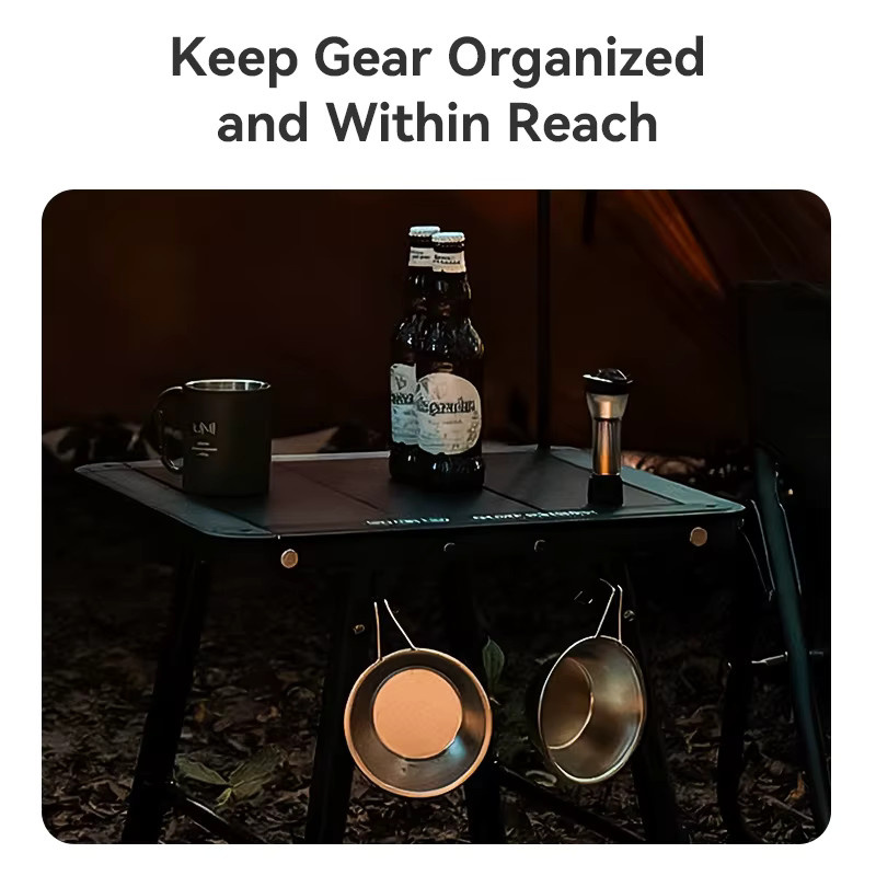 WESTTUNE Camping IGT Tisch aus Aluminiumlegierung höhenverstellbar in Grau - Bild 2