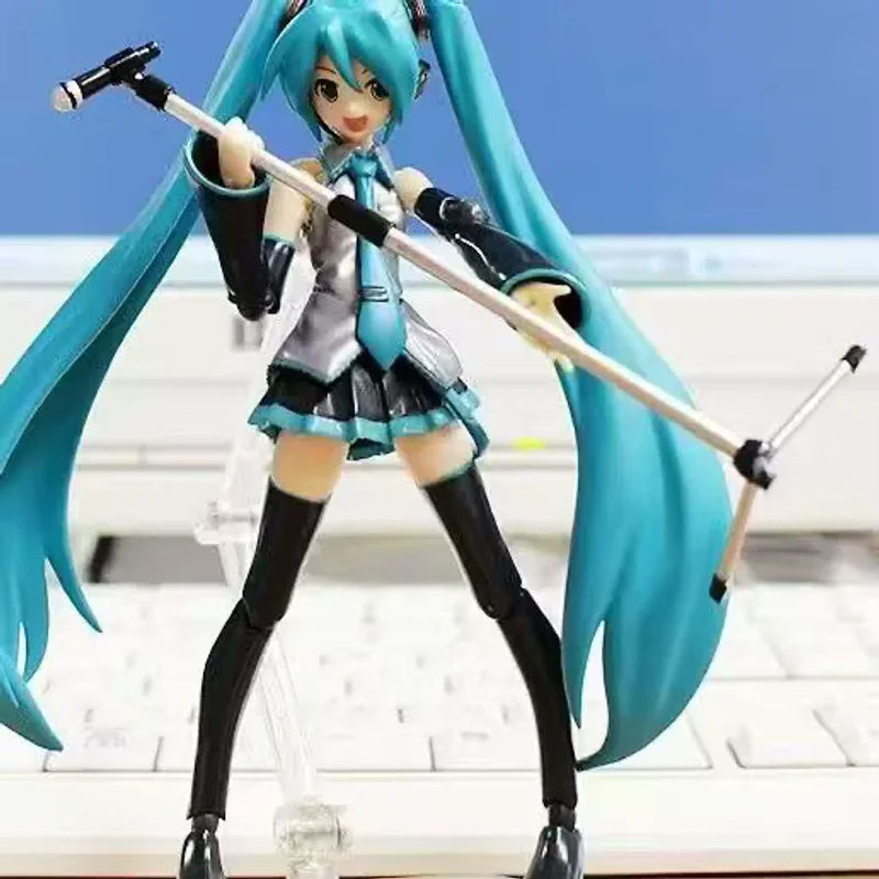 Bandai Hatsune Miku Anime Figur Figma Bewegliche Gelenkfigur aus Kunststoff, mehrfarbig, Höhe: 14 cm - Bild 3