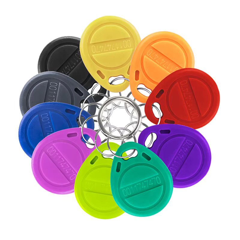 10 bis 20 Stück RFID Schlüsselanhänger TK4100 EM4100 Proximity Keyfobs 125 kHz Smart Secure Door Entry Access Control Token Tags in Schwarz und Multicolour - Bild 2