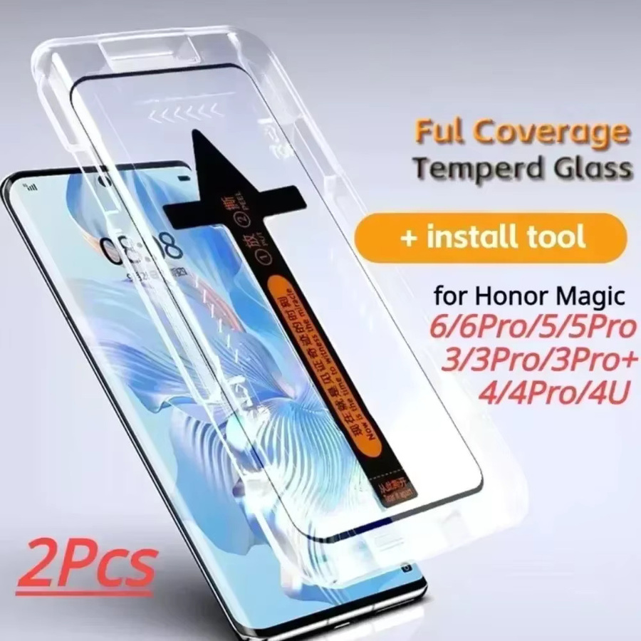 Displayschutzfolie aus gehärtetem Glas für Honor X8, X8a, X8b, X9, X9a, X9b, X9c, X8D, X9D mit automatischem Installationswerkzeug, transparent - Bild 4